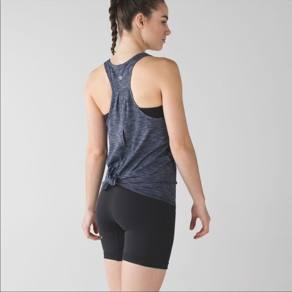 Lululemon- Salute The Sun Heathered Black Tank- 6 - Picture 1 of 7